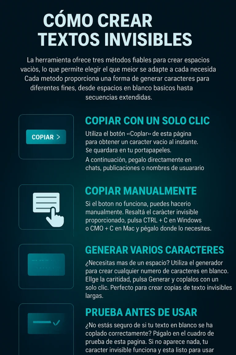 Textos invisibles: Cómo usarlos para destacar en redes sociales y más